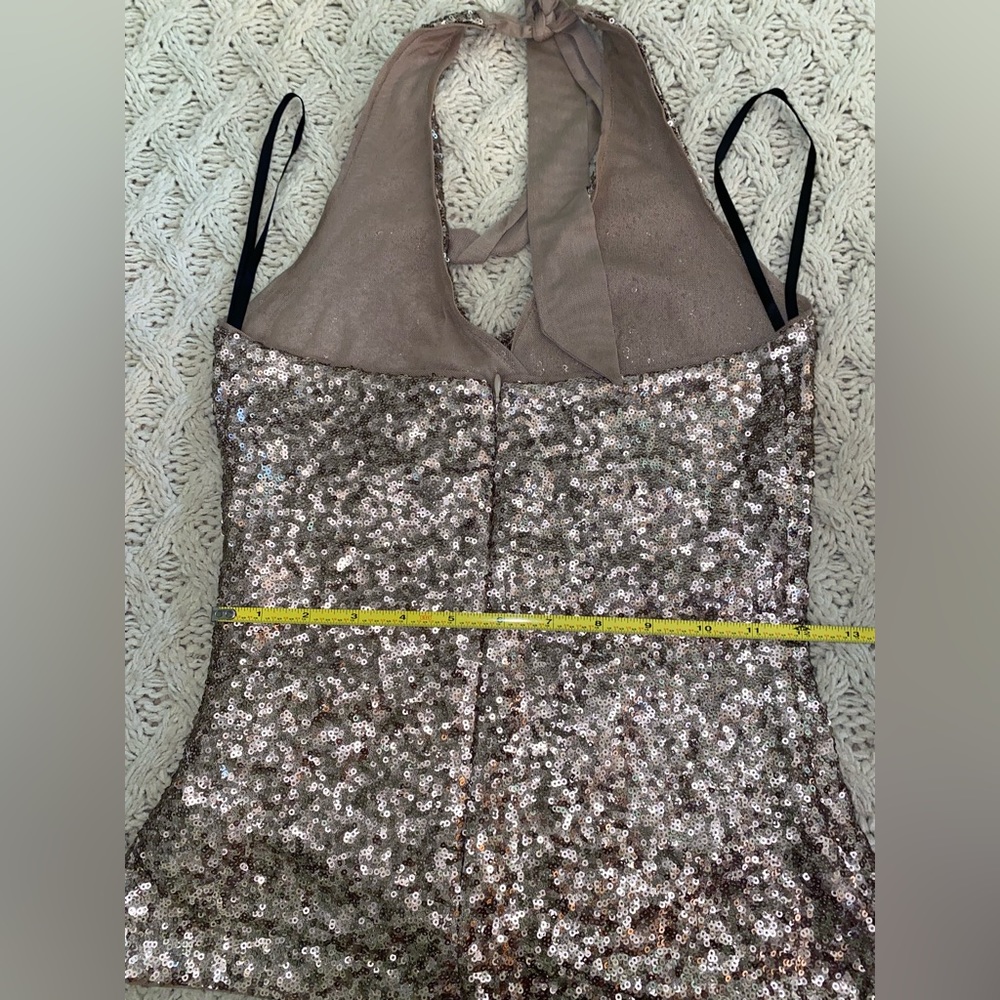 Like New Be-Be Rose Gold Sequin Top - Picture 10 of 11